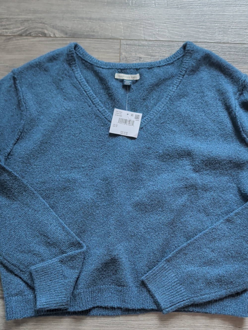 American Eagle Outfitters Blue V-Neck Sweater